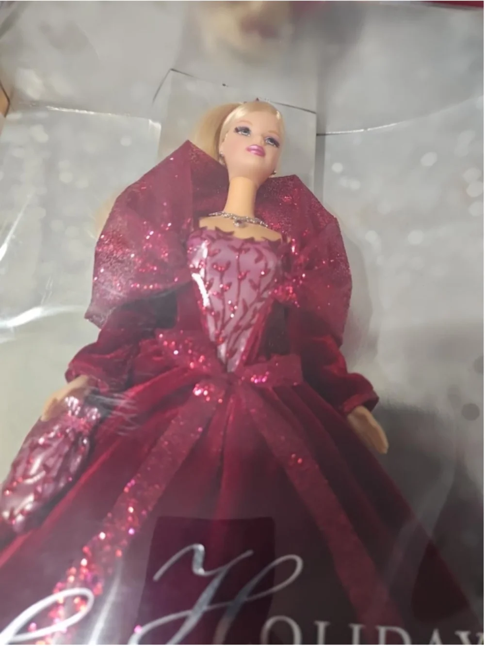 2002 Holiday Celebration Barbie Special Edition #56209 NRFB Burgundy Gown